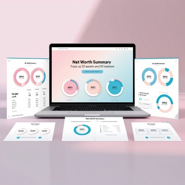 Net Worth Tracker Spreadsheet | Excel & Google Sheets | Personal Finance Planner for Assets & Liabilities - Image 2