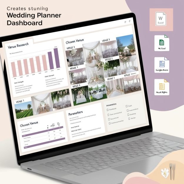 Wedding Planner Spreadsheet | Excel & Google Sheets | Budget, Timeline, Checklist, Guest List Organizer - Image 2