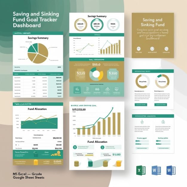Savings & Sinking Funds Tracker Template | Excel & Google Sheets | Cash Savings Budget Planner - Image 2